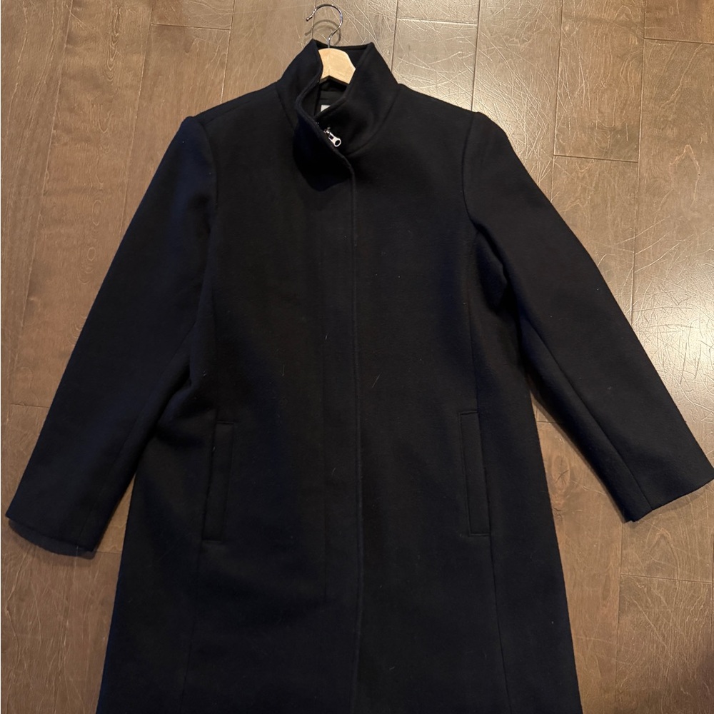 Women’s Black Coat - Classic Stand Collar Jacket